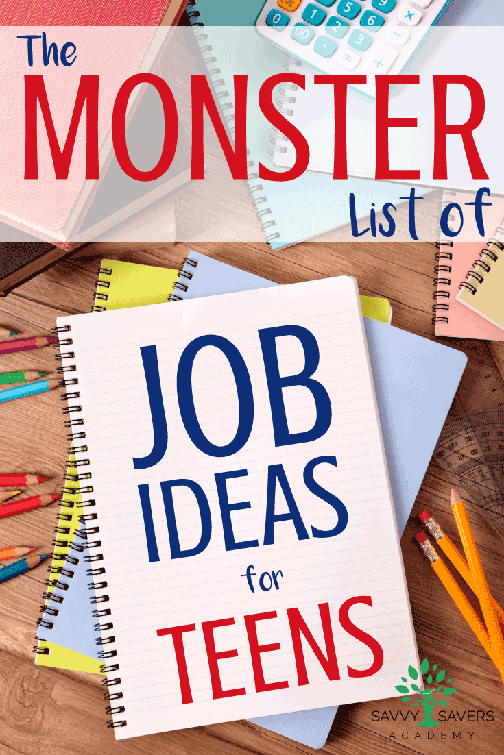 Do you have teens that need a job? Here is a giant list of ideas that are NOT fast food.