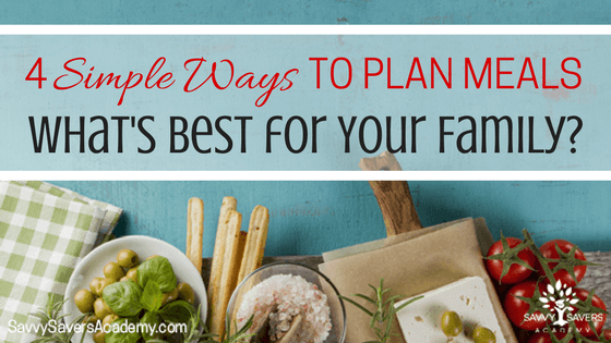 A few great ideas for how to plan meals. Need to try these!