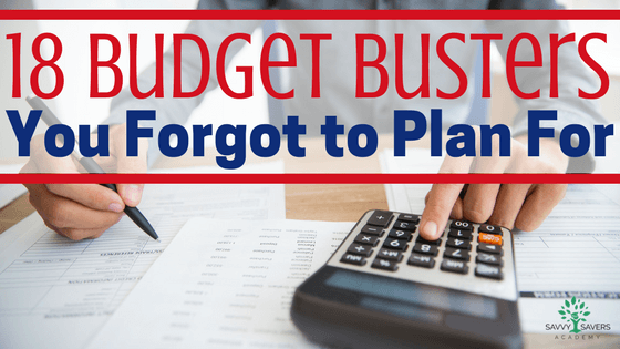 If you forget these items in your budget they can totally mess up your well laid plans.